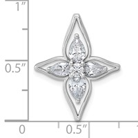14K White Gold Lab Grown Diamond VS+ F+ Fashion Pendant view 4