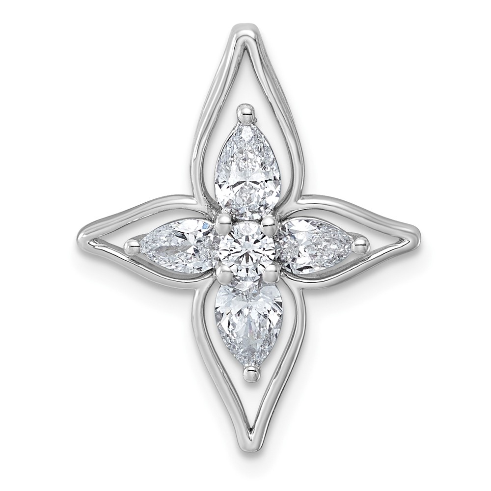 14K White Gold Lab Grown Diamond VS+ F+ Fashion Pendant