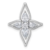 14K White Gold Lab Grown Diamond VS+ F+ Fashion Pendant view 1
