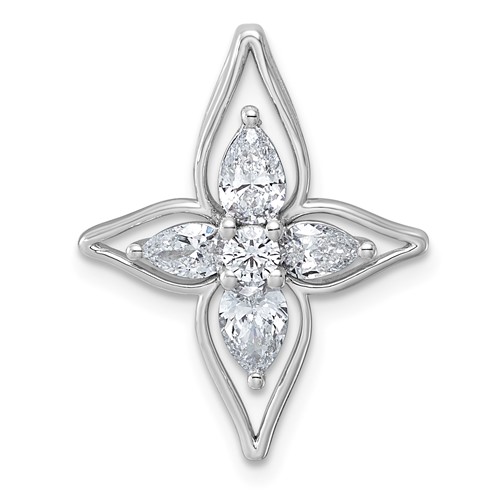 14K White Gold Lab Grown Diamond VS+ F+ Fashion Pendant