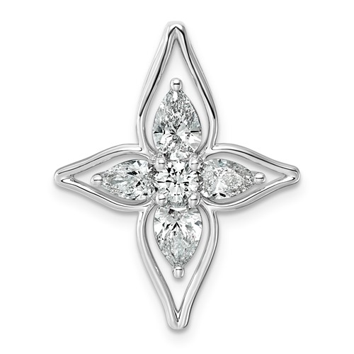 14K White Gold Lab Grown Diamond VS+ F+ Fashion Pendant
