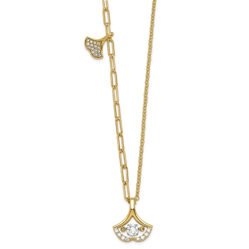 14K Yellow Gold Lab Grown Diamond VS+ F+ Necklace