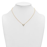 14K Yellow Gold Lab Grown Diamond VS+ F+ 3-stone Fashion Necklace view 3