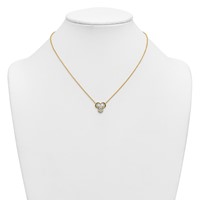 14K Yellow Gold Lab Grown Diamond VS+ F+ 3-stone Fashion Necklace view 3