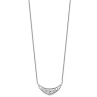 14K White Gold Lab Grown Diamond VS+ F+ Graduated Necklace view 2