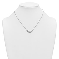 14K White Gold Lab Grown Diamond VS+ F+ Graduated Necklace view 3