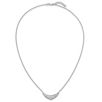 14K White Gold Lab Grown Diamond VS+ F+ Graduated Necklace view 4