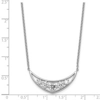 14K White Gold Lab Grown Diamond VS+ F+ Graduated Necklace view 5