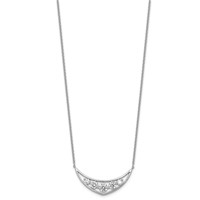 14K White Gold Lab Grown Diamond VS+ F+ Graduated Necklace view 2