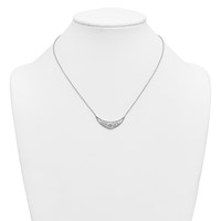 14K White Gold Lab Grown Diamond VS+ F+ Graduated Necklace view 3
