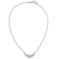 14K White Gold Lab Grown Diamond VS+ F+ Graduated Necklace view 4