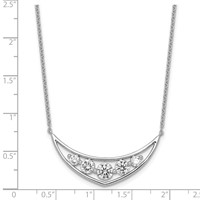 14K White Gold Lab Grown Diamond VS+ F+ Graduated Necklace view 5