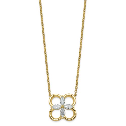 14K Yellow Gold Lab Grown Diamond VS+ F+ Fashion Necklace
