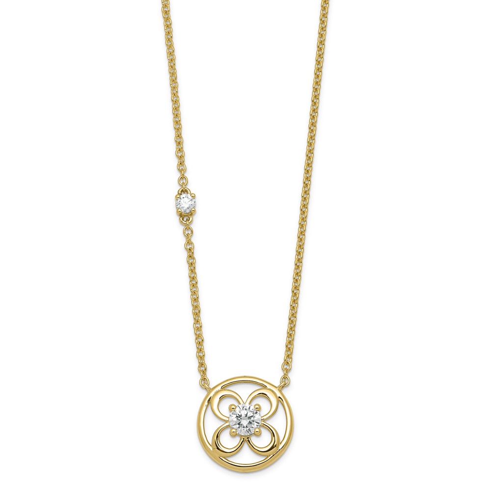 14K Yellow Gold Lab Grown Diamond VS+ F+ Fashion Necklace