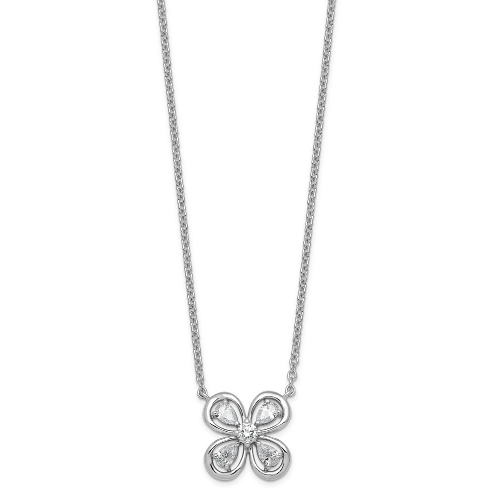 14K White Gold Lab Grown Diamond VS+ F+ Fashion Necklace