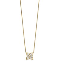 14K Yellow Gold Lab Grown Diamond VS+ F+ Fashion Necklace view 2
