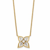 14K Yellow Gold Lab Grown Diamond VS+ F+ Fashion Necklace view 1