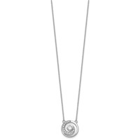 14K White Gold Lab Grown Diamond VS+ F+ Necklace view 2