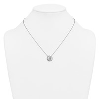 14K White Gold Lab Grown Diamond VS+ F+ Necklace view 3