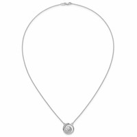 14K White Gold Lab Grown Diamond VS+ F+ Necklace view 4