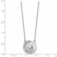 14K White Gold Lab Grown Diamond VS+ F+ Necklace view 5
