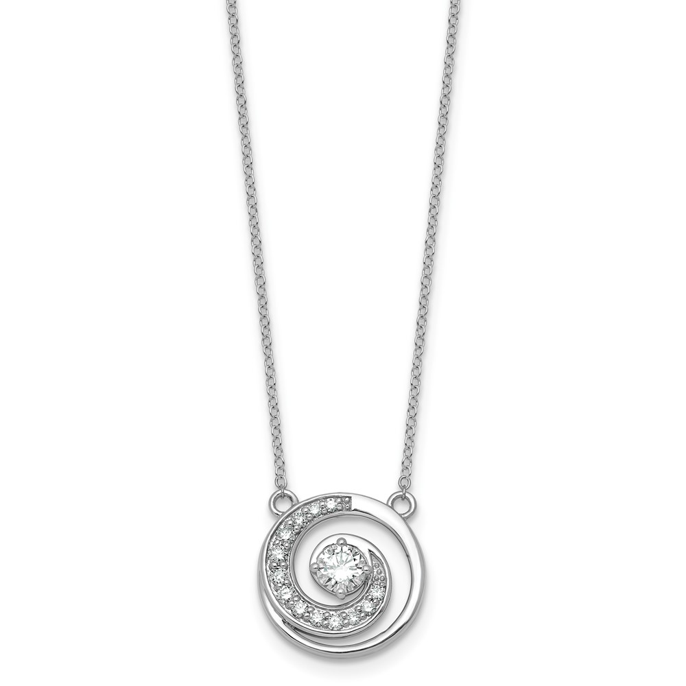 14K White Gold Lab Grown Diamond VS+ F+ Necklace