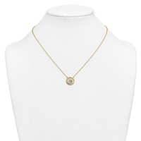 14K Yellow Gold Lab Grown Diamond VS+ F+ Necklace view 3