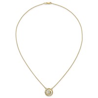 14K Yellow Gold Lab Grown Diamond VS+ F+ Necklace view 4