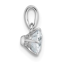 14K White Gold 0.50ct Cert Lab Grown VS+ F+ Round 8X Diamond Pendant view 2