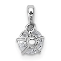 14K White Gold 0.50ct Cert Lab Grown VS+ F+ Round 8X Diamond Pendant view 3