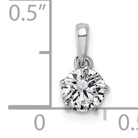14K White Gold 0.50ct Cert Lab Grown VS+ F+ Round 8X Diamond Pendant view 4