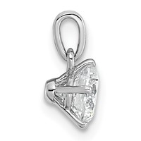 14K White Gold 0.75ct Cert Lab Grown VS+ F+ Round 8X Diamond Pendant view 2