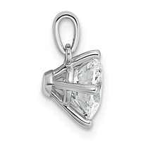 14K White Gold 1.50ct Cert Lab Grown VS+ F+ Round 8X Diamond Pendant view 2