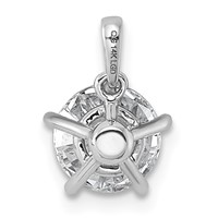14K White Gold 1.50ct Cert Lab Grown VS+ F+ Round 8X Diamond Pendant view 3