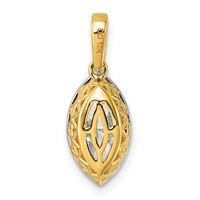 10K Pendant with Rhodium Lab Grown VS+ F+ Marquise Center Diamond view 3