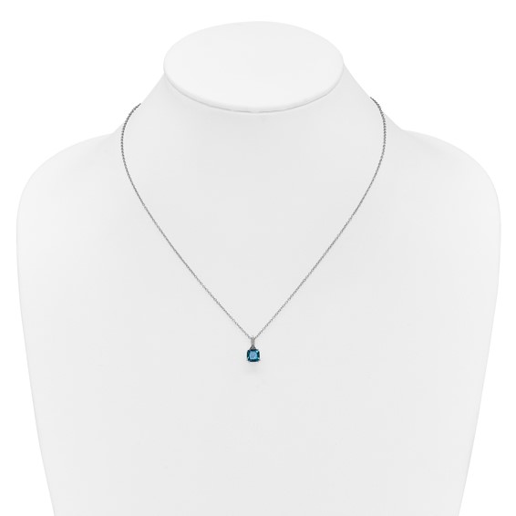 SS Cr. Alex and Diamond Pendant w/Chain 6mm CRALEX