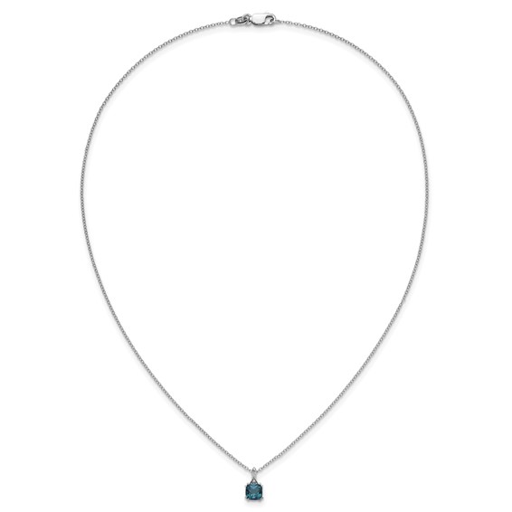 SS Cr. Alex and Diamond Pendant w/Chain 6mm CRALEX