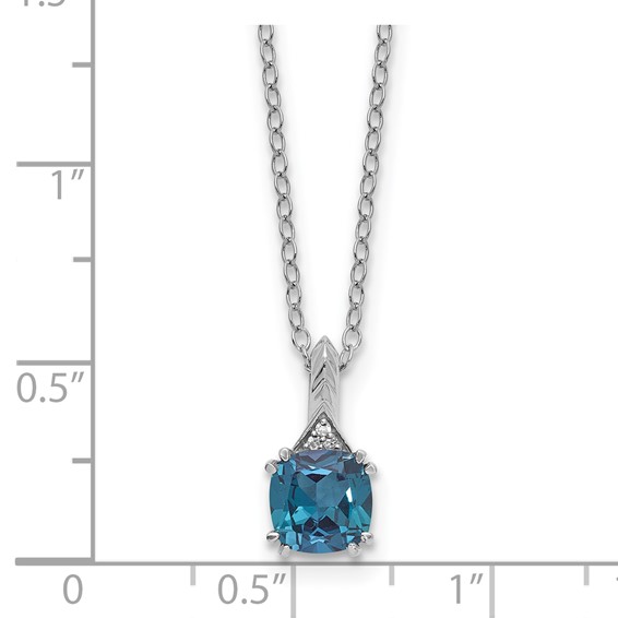 SS Cr. Alex and Diamond Pendant w/Chain 6mm CRALEX