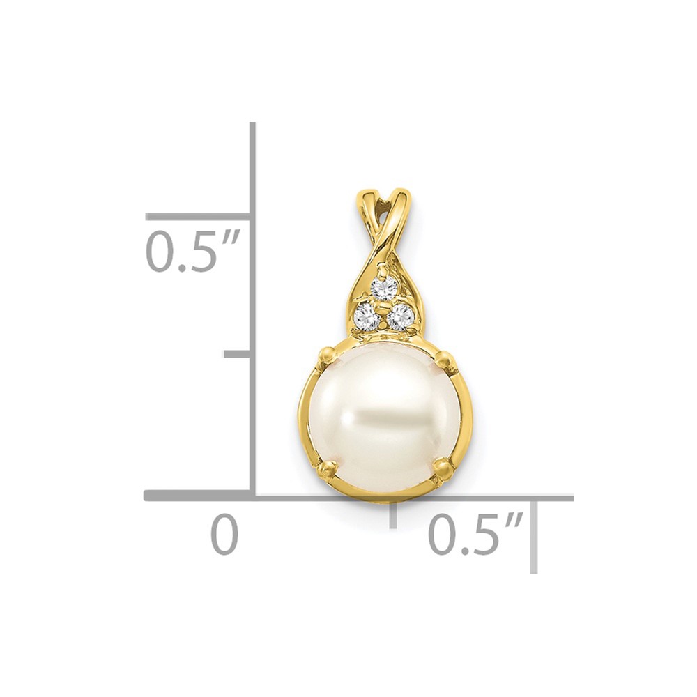 10k FWC Pearl and Diamond Pendant (PM3625-PL-003-1YA)