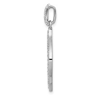 14K White Gold 0.50 Carat Lab Grown Diamond VS SI+ G+ Complete Fashion Open Pendant view 2