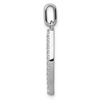 14K White Gold 0.25 Carat Lab Grown Diamond VS SI+ G+ Complete Fashion Geometric Pendant view 2