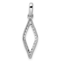 14K White Gold 0.25 Carat Lab Grown Diamond VS SI+ G+ Complete Fashion Geometric Pendant view 3
