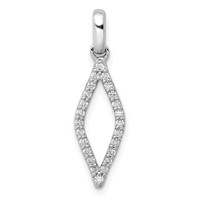 14K White Gold 0.25 Carat Lab Grown Diamond VS SI+ G+ Complete Fashion Geometric Pendant view 1