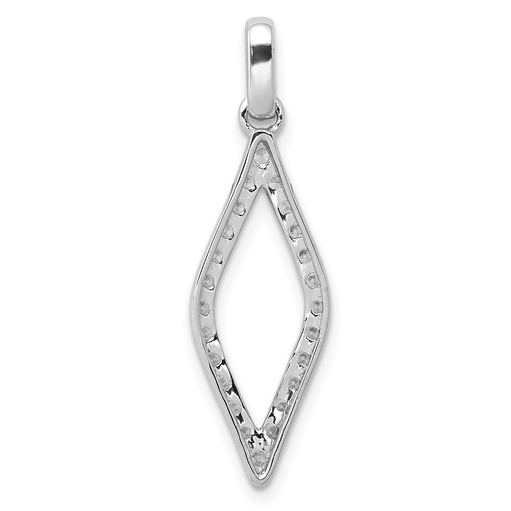 14k White Gold 1/2 carat Lab Grown Diamond VS/SI+ G+ Complete Fashion Geometric Pendant (PM3703-050-WLG)