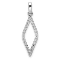 14K White Gold 0.50 Carat Lab Grown Diamond VS SI+ G+ Complete Fashion Geometric Pendant view 3