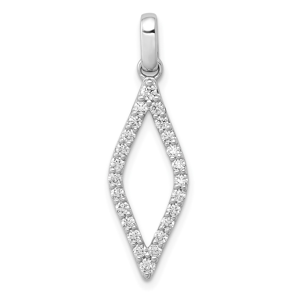 14k White Gold 1/2 carat Lab Grown Diamond VS/SI+ G+ Complete Fashion Geometric Pendant (PM3703-050-WLG)