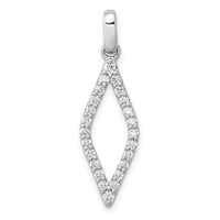 14K White Gold 0.50 Carat Lab Grown Diamond VS SI+ G+ Complete Fashion Geometric Pendant view 1