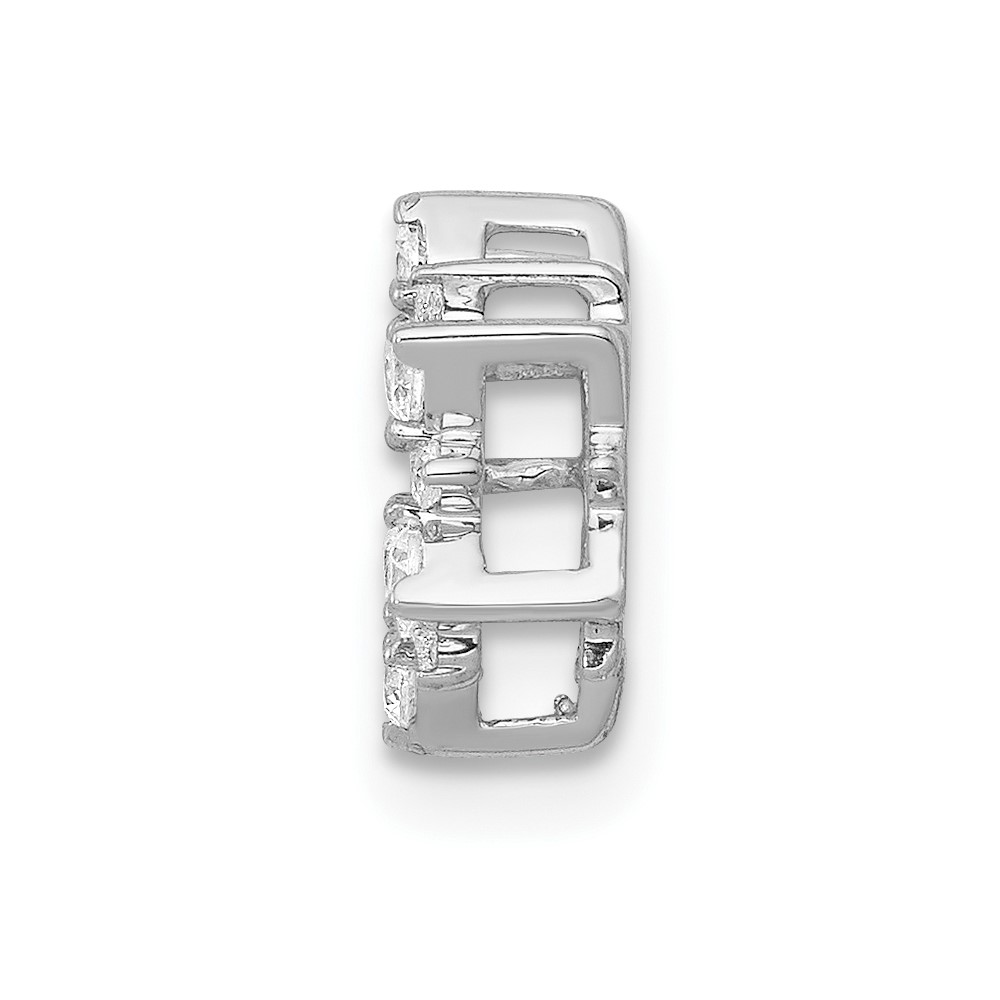 10k White Gold Diamond Fancy Circle Chain Slide (PM3704-020-1WA)