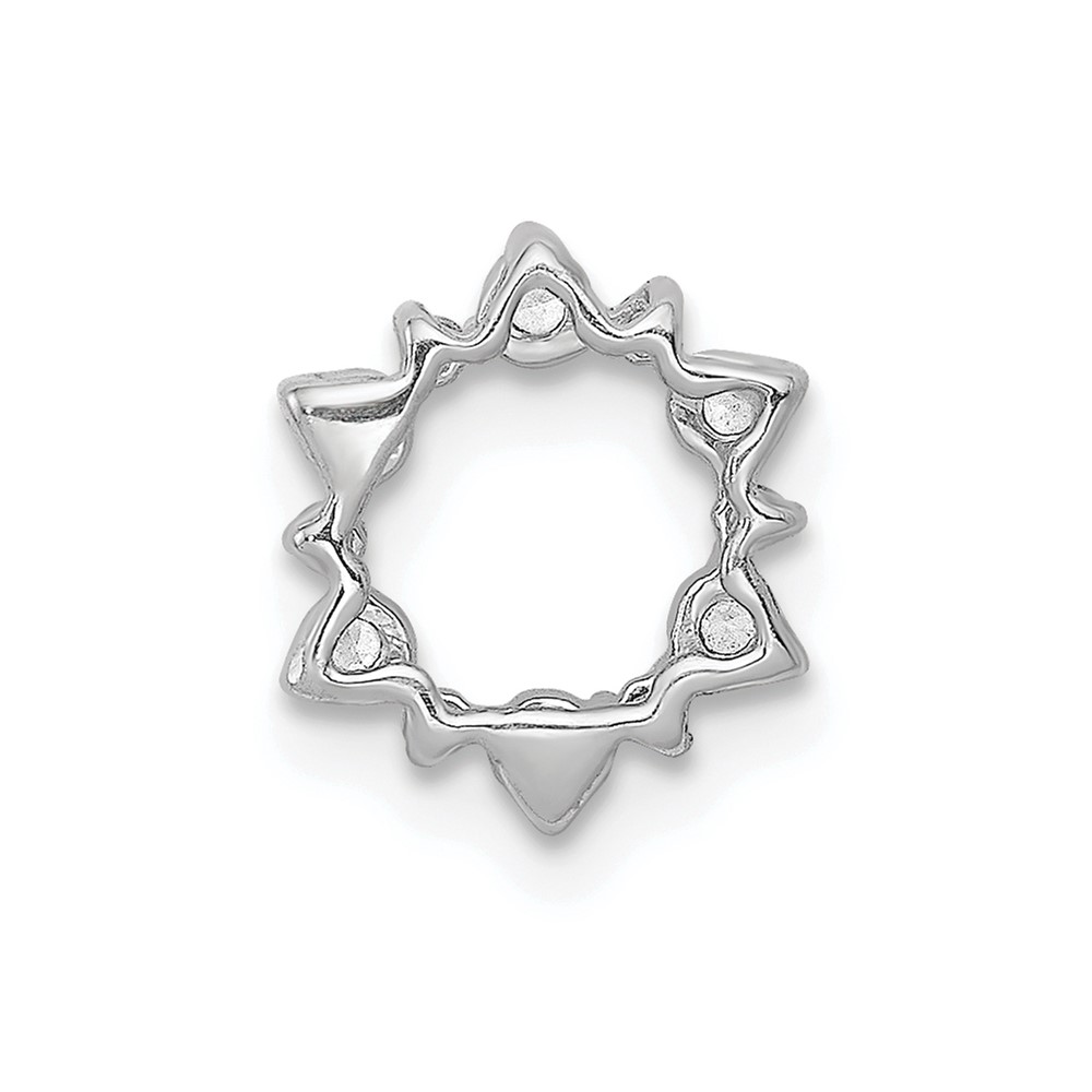 10k White Gold Diamond Fancy Circle Chain Slide (PM3704-020-1WA)