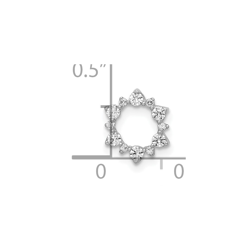 10k White Gold Diamond Fancy Circle Chain Slide (PM3704-020-1WA)